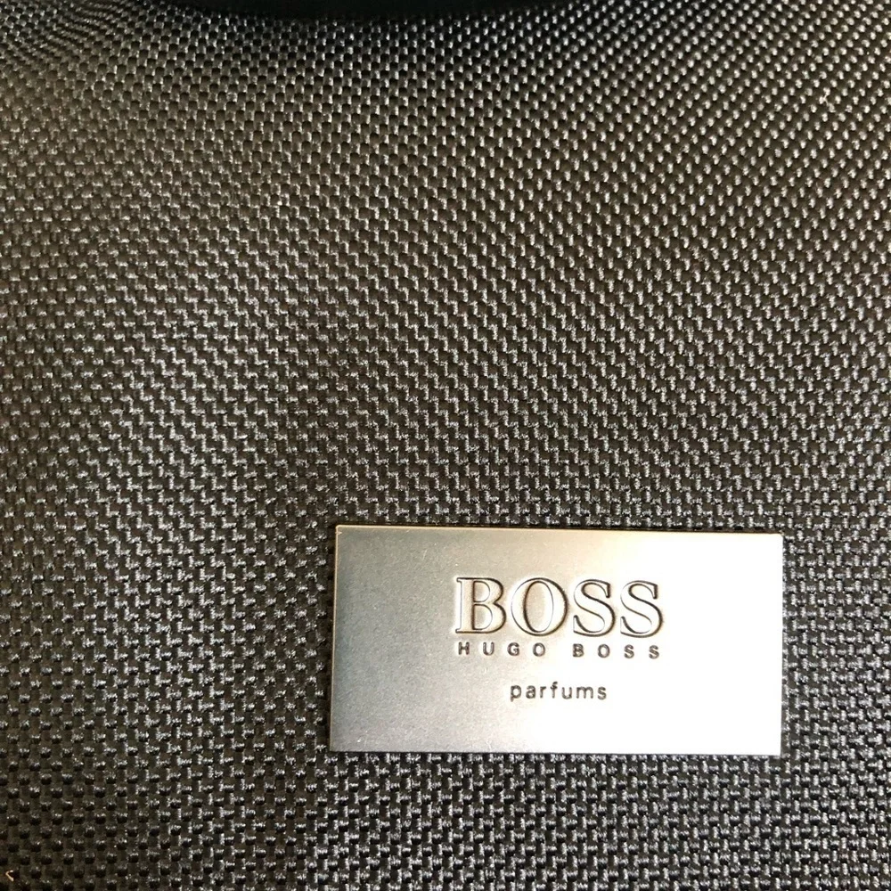 Hugo Boss Parfums Black Weekender Bag Double Handles Nylon Sz.19.5X12 Travel Bag